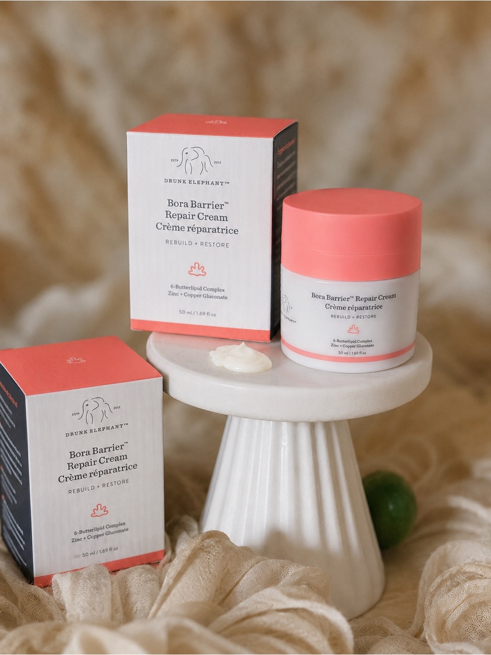 Drunk Elephant Bora Barrier Rich Repair Cream Full Size 1.69oz / 50ml